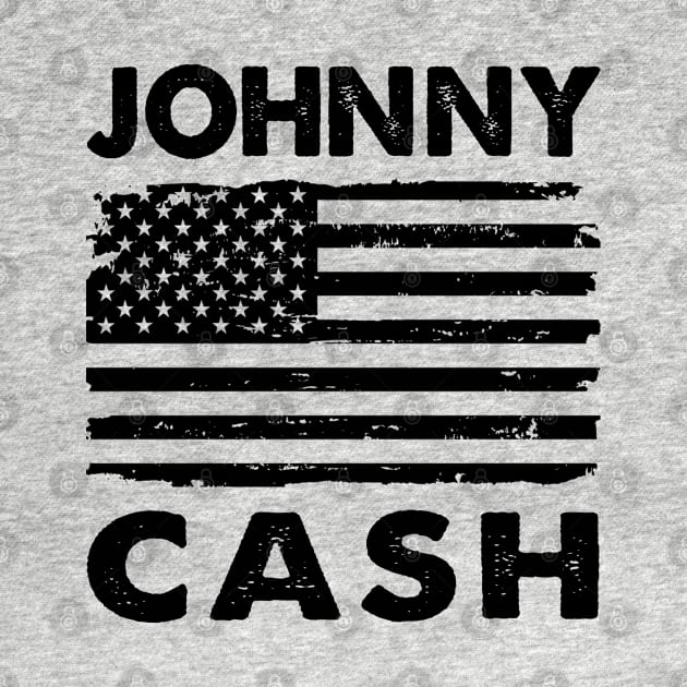 Retro American Flag Johnny Cash by Symmetry Stunning Portrait